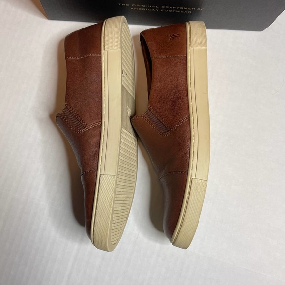 Frye Cognac Brown Gemma Cap Slip-On Sneaker Womens Size 8 M - Picture 6 of 9